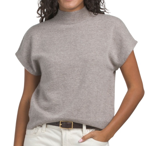 Tahari Cashmere Short Sleeve Sweater - Picture 1 of 2